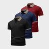 3er-Pack Kurzarm-Polohemd mit 2-Knopfleiste und Kontrastfarbenen Bündchen—Lässiges Golf-Top