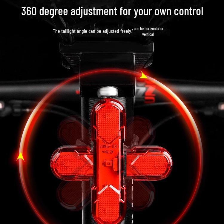 Rechargeable Bicycle Tail Light for Night Riding - Warning Flashlight for Mountain Bikes & Cycling Accessories