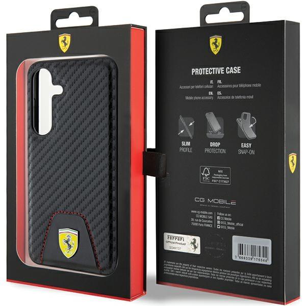 Ferrari Fehcs24Sn3Puk S24 S921 Czarny/Black Hardcase Carbon Stitched Bottom