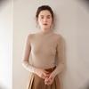 Women's 68S Imitation Cashmere Half-High Collar Knit Sweater - Slim Fit Pullover Base Layer