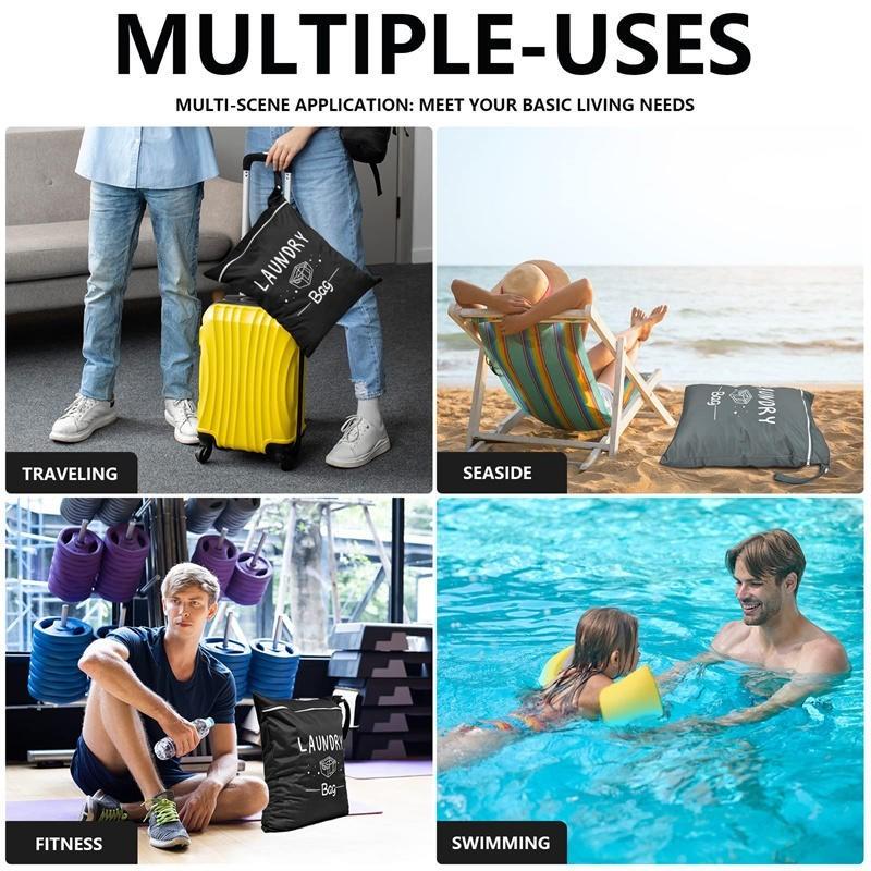 Laundry Bags Waterproof Dirty Clothes Organize Pouch Cute Print Washing Bags For Clothing Protect Bathroom Laundry Outdoor