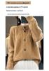 Women's Wool Knit Cardigan - Solid Color Single-Breasted Sweater for Autumn and Winter