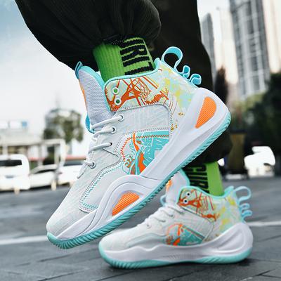 Scarpe sportive Yuanyang versatili da uomo, nuove scarpe da basket estive 2025 traspiranti in rete a taglio medio per adolescenti