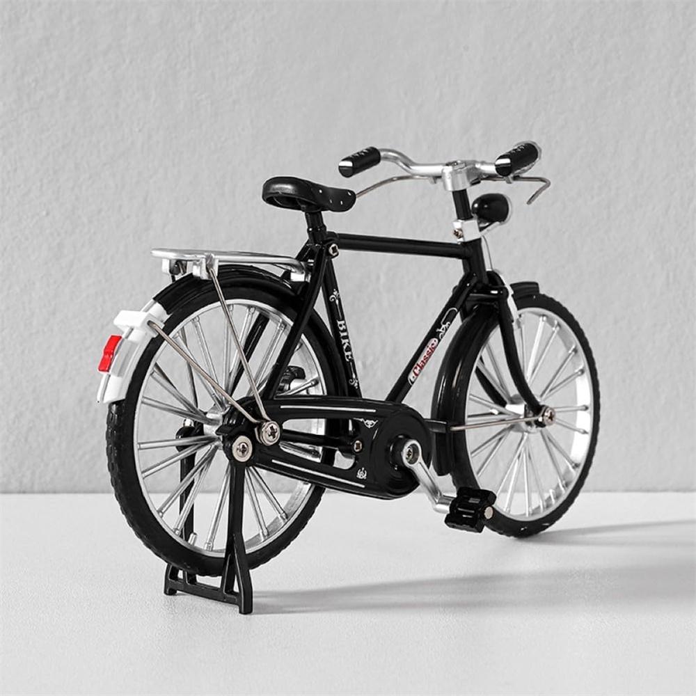 Modelo de Bicicleta Retro de Metal 1:10 Mini Bicicletas Artesanías de Escritorio Bicicleta Clásica Juguete Accesorio para Casa de Muñecas Decoración del Hogar Juguetes para Niños