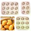 High-quality 6/9/12 Cavity Cake Mold Non-stick Coating Olive-shaped Baking Tray DIY Carbon Steel Muffins Moulds Kitchen Home