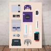 Retro Video Game Controllers Poster Handheld Game Console Gamepad Canvas Painting Wall Print Picture for Living Room Home Decor