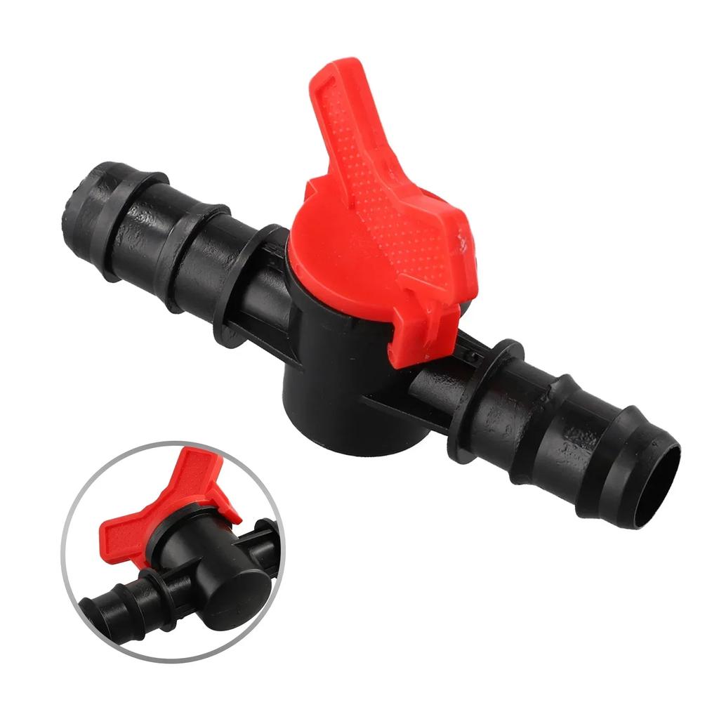 Ball Valve Connector Shutoff for PE Pipes PN4 16 20 25 mm Drip Hose with PP Material for Irrigation and Pond Systems