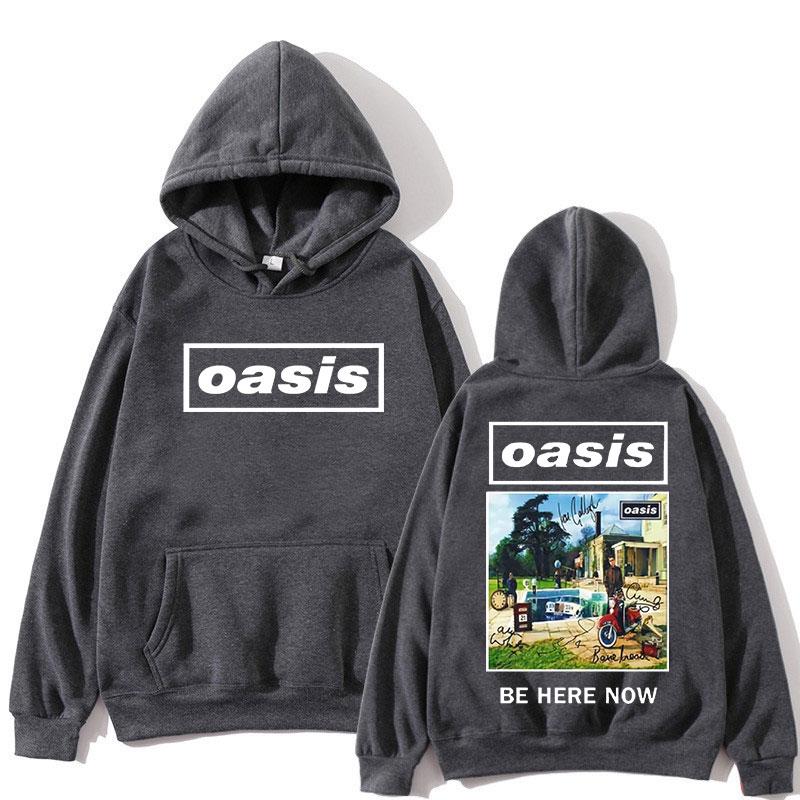 O-Osis Hoodies Britische Rockband Vintage Kapuzenpullover Herren Damen Hip Hop Mode Lange Ärmel Beliebter Pullover Streetwear