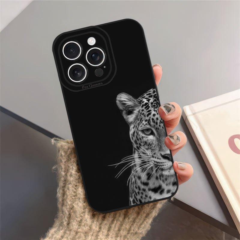 Fashion Leopard Print TPU Phone Case Suitable for iPhone 17 16 15 14 13 12 11 Pro/Max/Plus Anti Drop and Shockproof Back Cover
