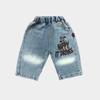 2-8 Years Boys Summer Clothing Set Letter Print Short Sleeved T-shirt+Denim Shorts 2Pcs Suit For Kids Handsome Casual Outfit