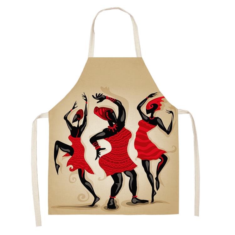 Cooking Baking Apron Home African Women's Pattern Apron Children's House Cleaning Barista Apron Men's and Women's Kitchen Apron