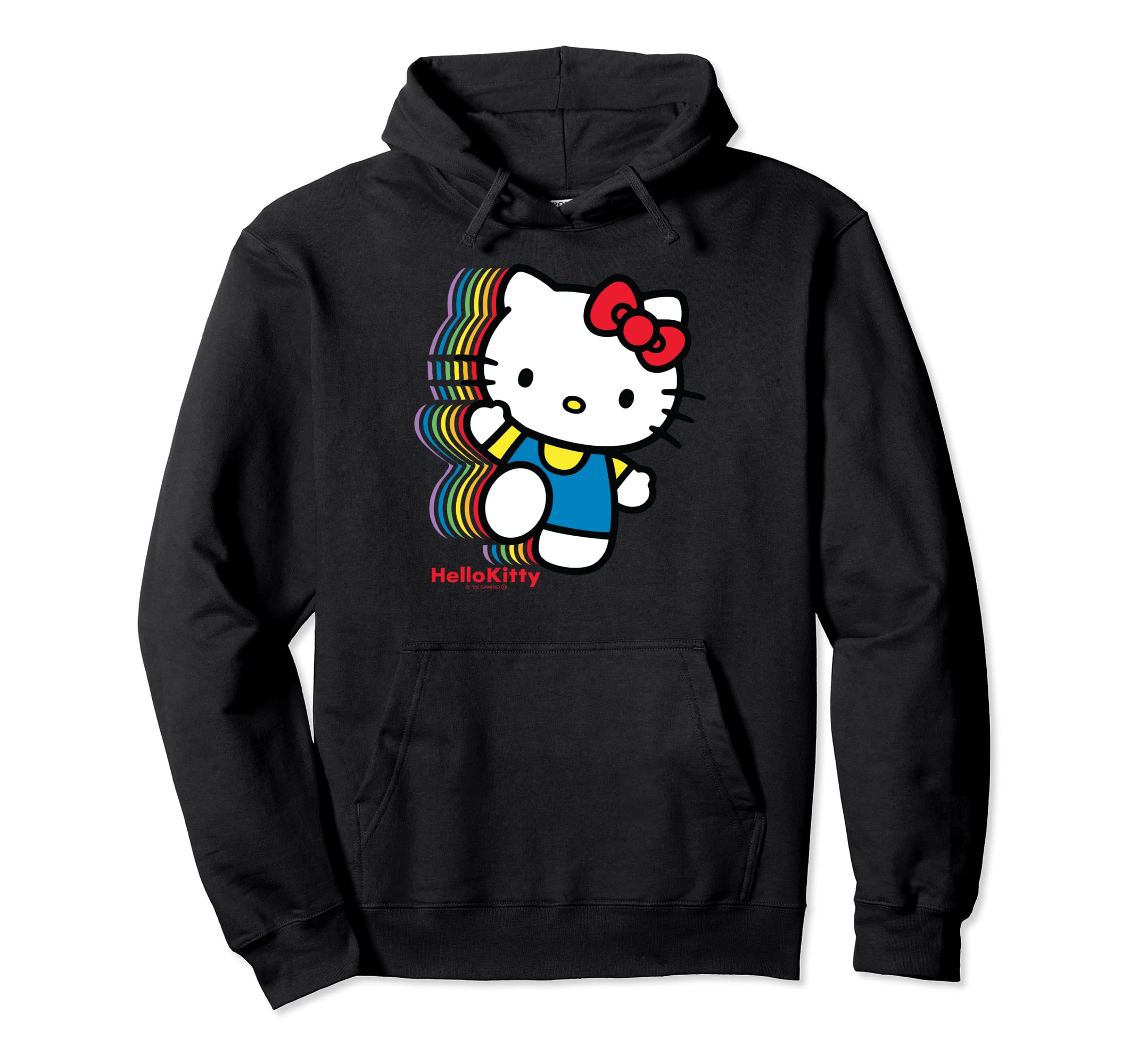 

Красочные толстовки с капюшоном Hello Kitty в американском стиле чёрный