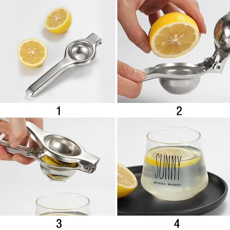 Multi-functional Lemon Squeezer Stainless Steel Manual Juicer Fruit Pressing Manual Lemon Clamp Tool Household Kitchen Gadgets
