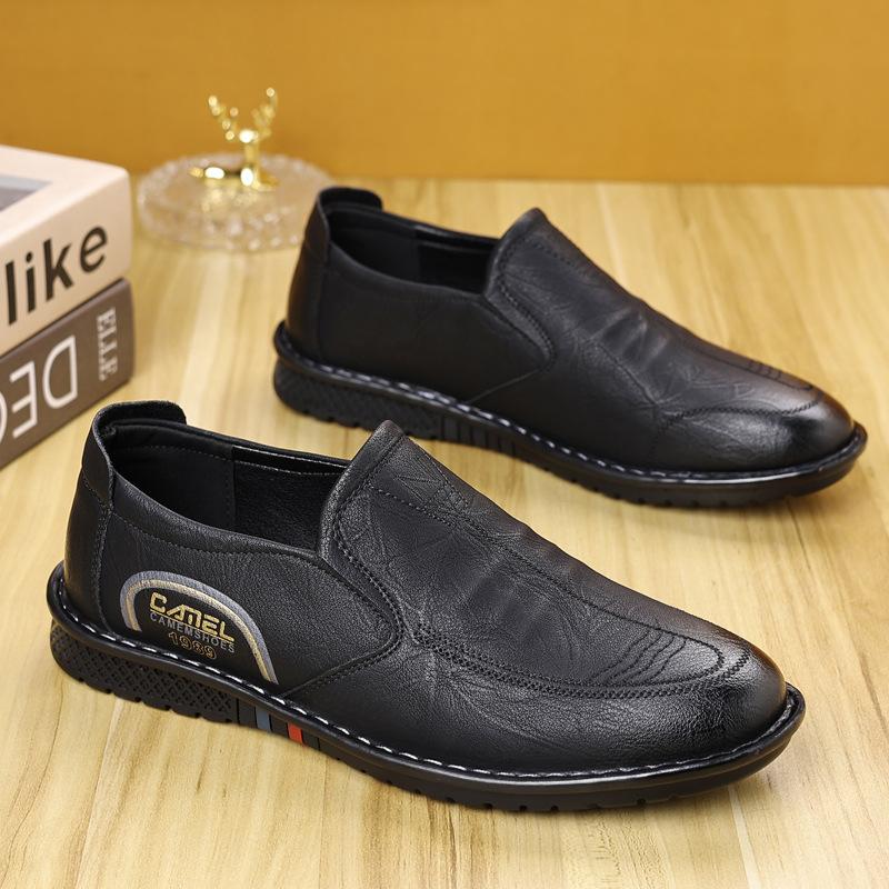 

Men s Leather Shoes Men s Spring Soft-soled Soft Leather Lazy Sandals 38