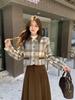 Women's 2024 Fashion: Two-Piece Wool Coat & Pleated Skirt Ensemble for Autumn/Winter