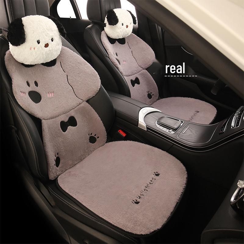 Winter Plüsch Autositzkissen aus Kaninchenfellimitat - Niedlich und warm für Haustiere