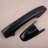 Car Carbon Fiber Style Exterior Door Handle Moulding Covers Trims Fit For Honda Civic Coupe 2 Door 2006 2007 2008 2009 2010