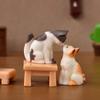Miniatur Harz Kussende Katzen Ornament - Kreative Landschaftsdekoration Geschenk