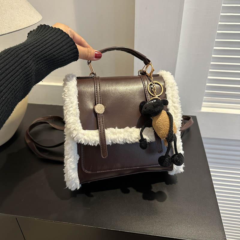 Fashionable Urban Style Women s Backpack Versatile Tote Bag With Unique Design Elements Without Pendant коричневый