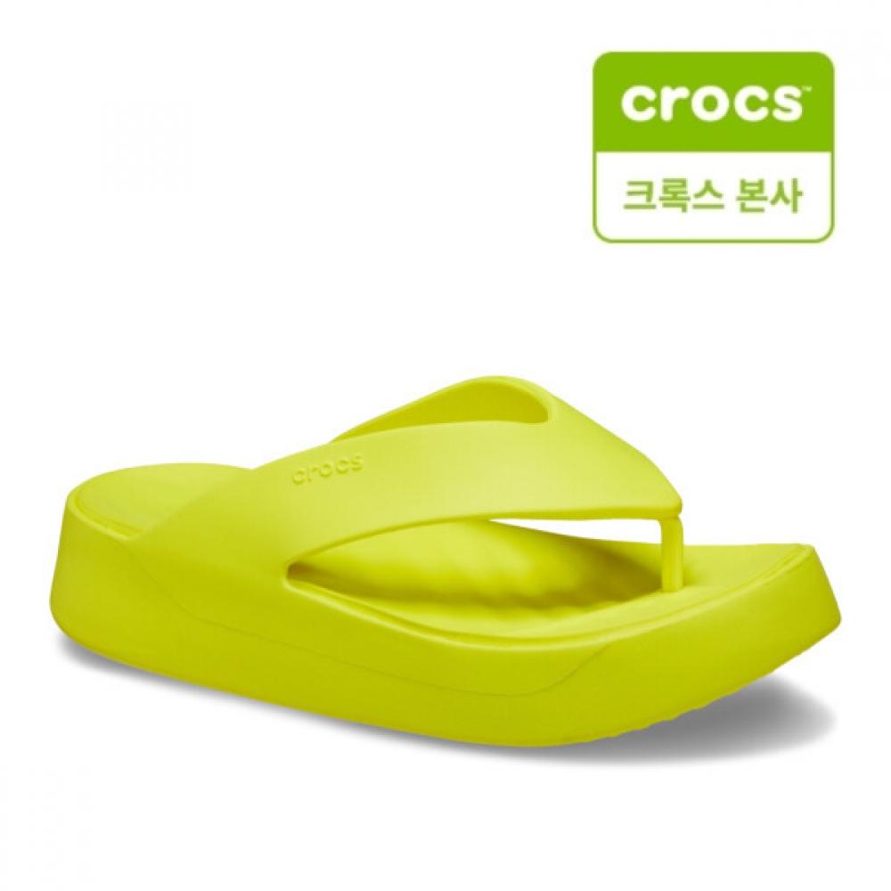 Crocs Getaway Platform Flip Flop Sandal 209410 76m lemons/M6W8(250mm)