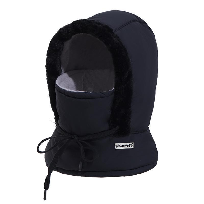 Unisex Winter Windproof Lei Feng Hat with Fleece Lining for Cold Weather and Riding