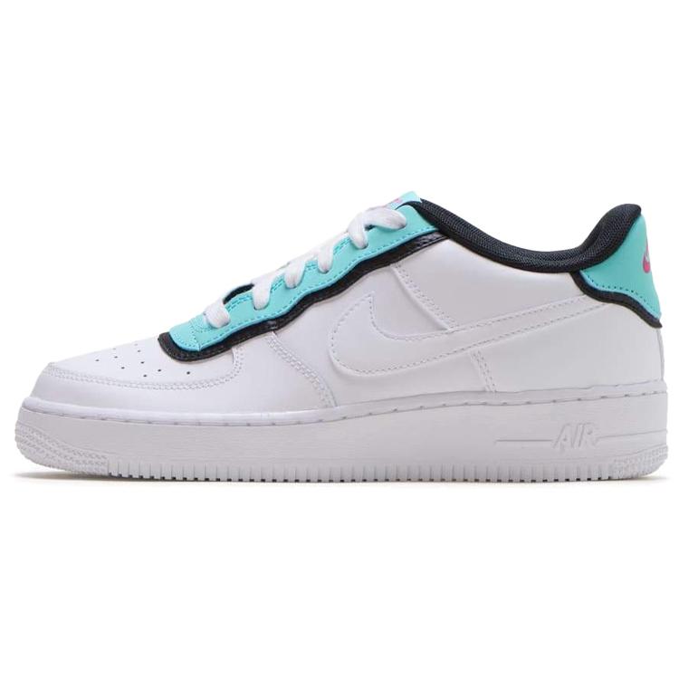 New Nike Air Force 1 Low Double Layer Aqua Black GS BV1084-100