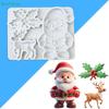 Jul Ren Santa Claus Mistelblad Fondant Silikonform DIY Santa Claus Chokladtårta Dekor Bakform
