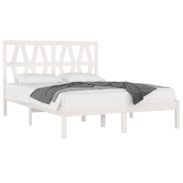 VidaXL Bed Frames White Solid Pine Wood 120x200 Cm 3103994
