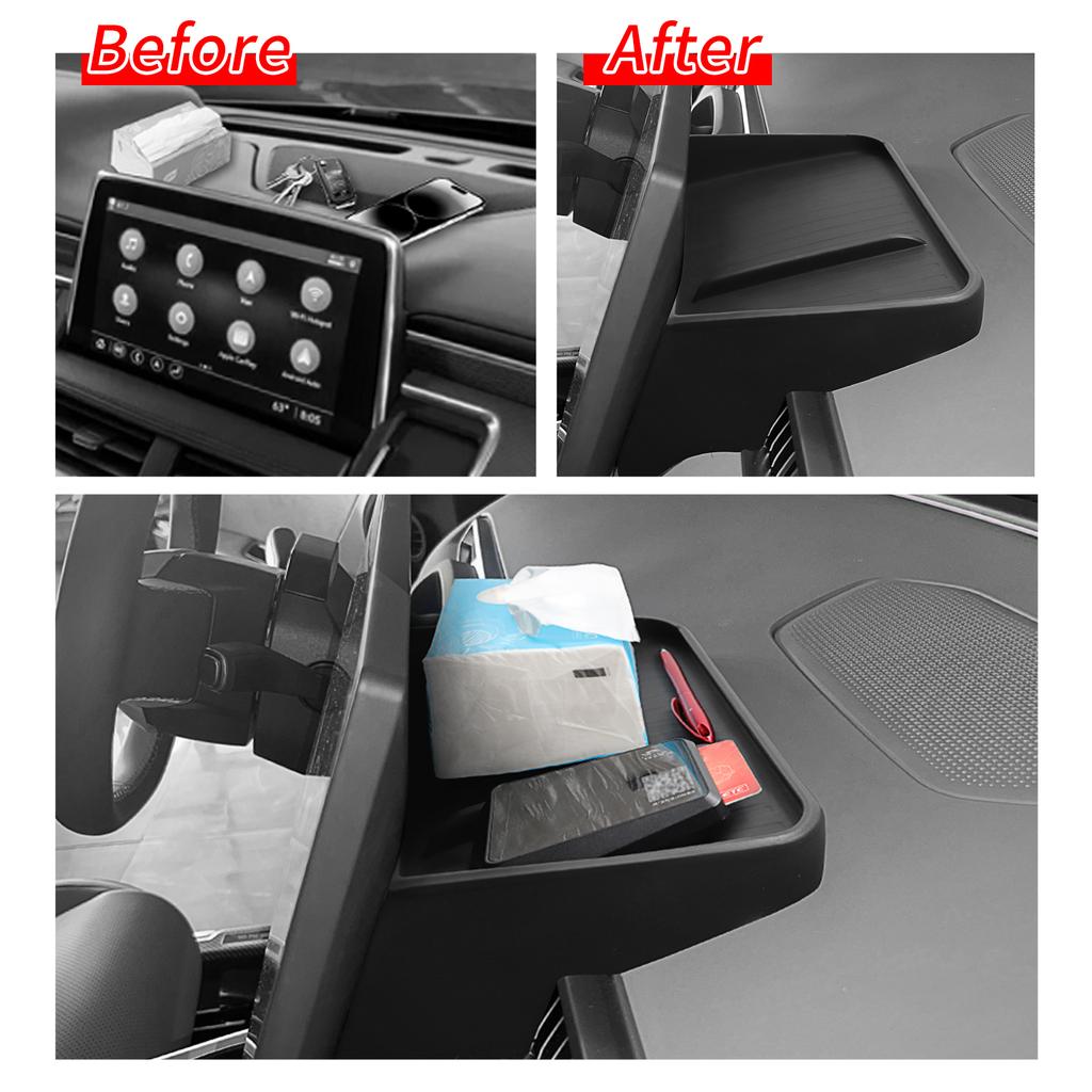 Smabee Left Drive for Xpeng MONA M03 2024-2026 Car Dashboard Storage Tray Display Screen Rear Box Organizer Accessories Silicone