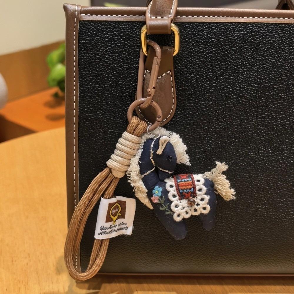 Hanging Decor Horse Year Key Ring Cute Design Pony Pendant Horse Plush Keychain Year Of The Horse