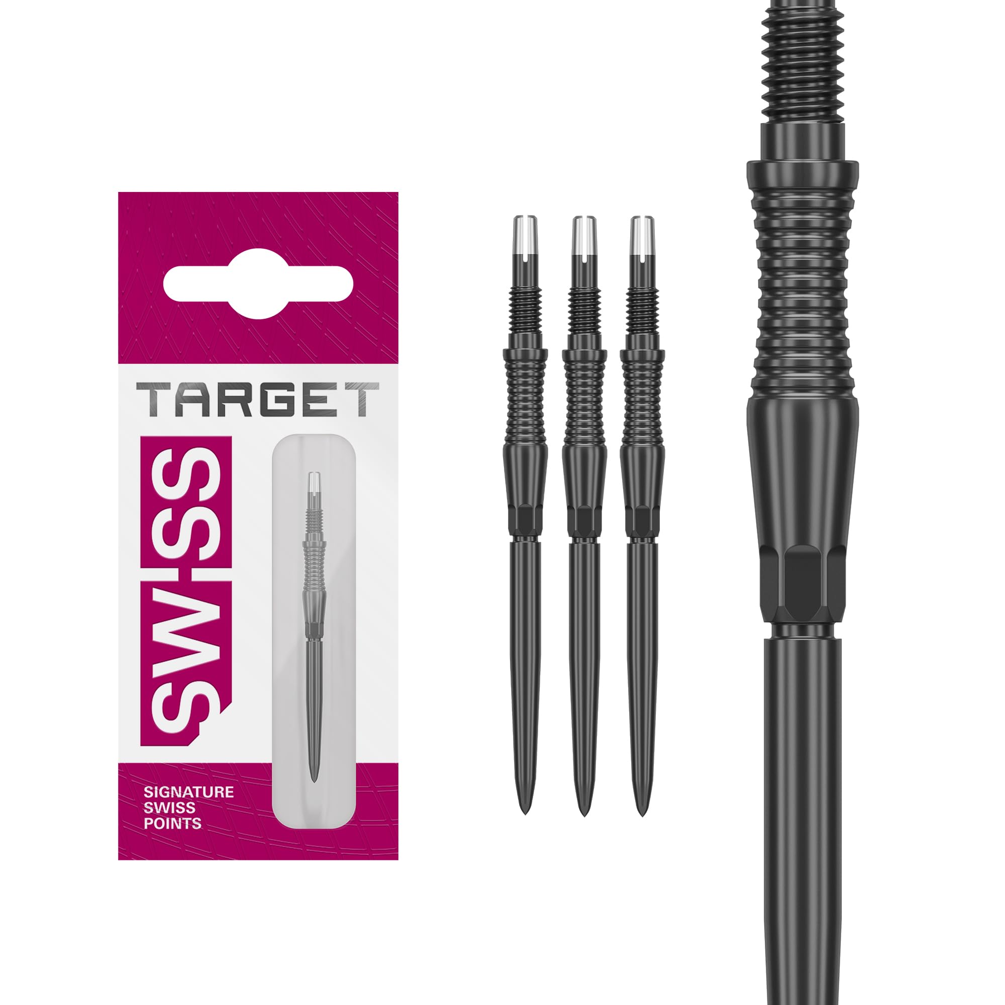 Target Darts Swiss Point Storm Darts Points, RST (3 Pack Set) 35MM - black