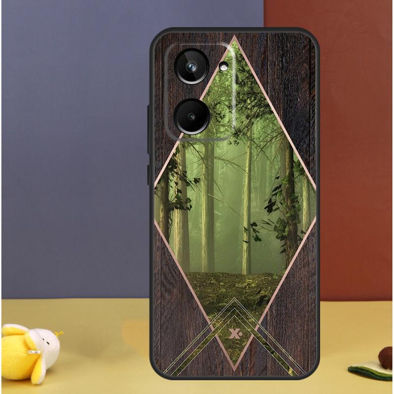 Forest Geometry Wood Nature For Realme GT7 Pro GT6 C61 C67 C63 C71 C55 C51 C65 C53 C75 10 11 12 13 14 15 Pro Plus Case