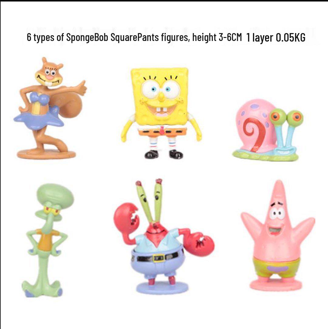 SpongeBob Crab Burger Figurines: 6 Styles - Krabby Patty Party Car Ornaments