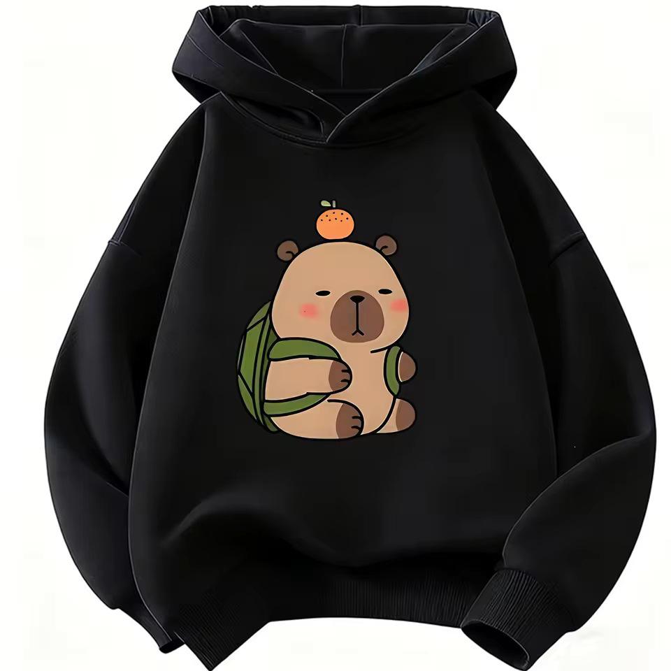 Kawaii Capybara Kids Hoodie: Cute Spring Sweatshirt for Boys & Girls