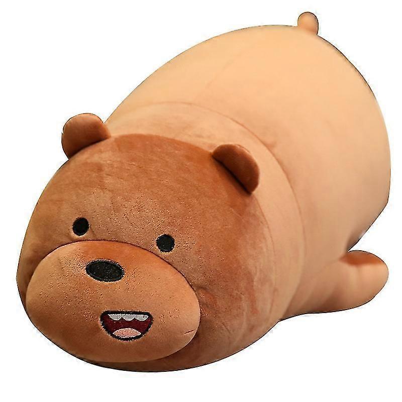 Bear Soft Toy Soft Doll Long Pillow Gift Brown 28cm