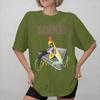 T-shirt con Stampa Grafica Banda Rock in Pelle scamosciata per Unisex Donna 100% Cotone Maglietta Abbigliamento