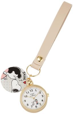 Pocket Watch Snoopy Bag Charm with Cover Lucy Beige [Fieldwork] PNT026-1 Women's