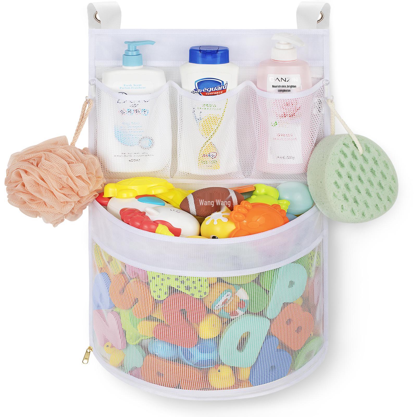 Quick Access Bath Toy Storage Net: Cross-Border Hot-Selling Bathtub Organizer for Bathroom Sundries and Toys Baby Toy Storage Bag