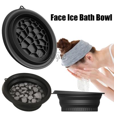 1PCS Face Ice Bath Bowl for Facials Plunge Dipping Face Folding Ice Facials Washbasin Facials Skin Cares Tool for Home Travel
