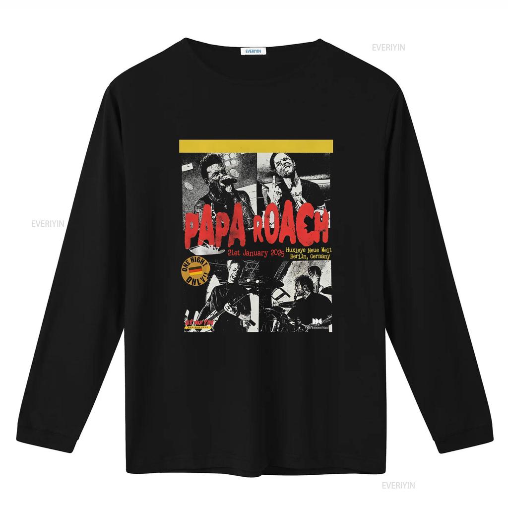 Hot New Papa Roach Live Concert Germany 2025 T Shirt Available in S 5XL Sizes vintage Washed Top For Everyday Wear streetwear