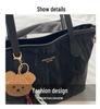 Versatile High-Capacity Crossbody Tote with Trendy Textured Finish