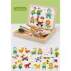 Cow Wooden Tiger Rabbit Animal Farm Theme Magnetic Puzzle Board Toy Children