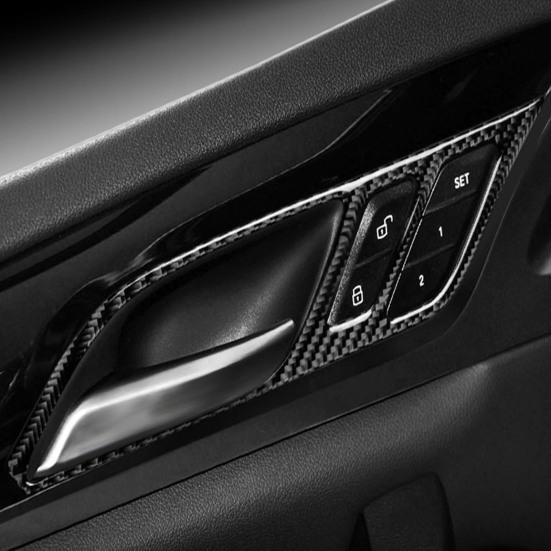 

4 шт. Наклейка на рамку, внутренняя, легкая, из углеродного волокна, компактная, клейкая, наклейка на дверную ручку, декоративная наклейка