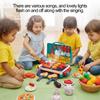 Kids BBQ Grill Toy Barbecue Kitchen Cooking Play Set with Realistic Spray Light Sound Color Changing Play Food & Dishes