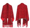 Knitted Shawl Women'S Pocket Cheongsam With Cardigan Cape And Leopard Print Shawl