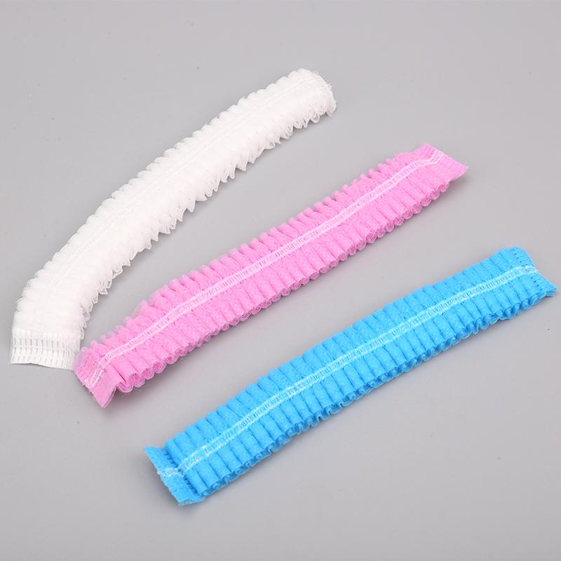 10pcs Non-woven Disposable Shower Caps Dust Hat Women Men Bath Caps For Spa Beauty Salon Bathroom Bonnets El Accessories
