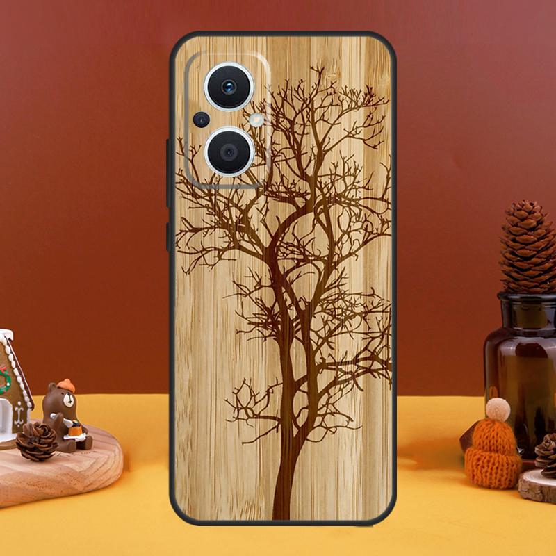 Tree Flower Bamboo Wood Case For OPPO Reno 10 Pro 11 F 4 6 7 8 5 Lite 4Z 5Z 8T OPPO Find X6 Pro X5 X2 X3 Lite Cover