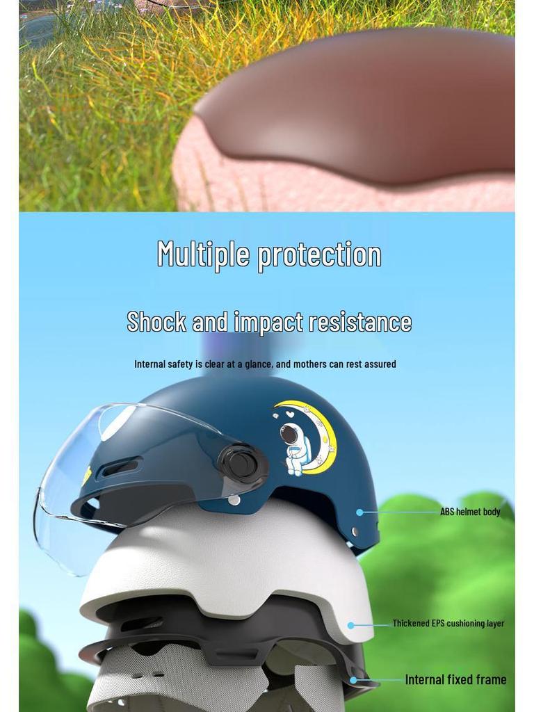 3C Certified Children's Summer Helmet for Electric Bicycles, Boys and Girls Ages 2-14, Suitable for All Seasons