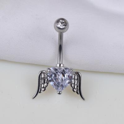 Bowknot Heart Navel Rings For Women Sexy Belly Button Nail Body Piercings Jewelry Stainless Steel Belly Button Ring Gift