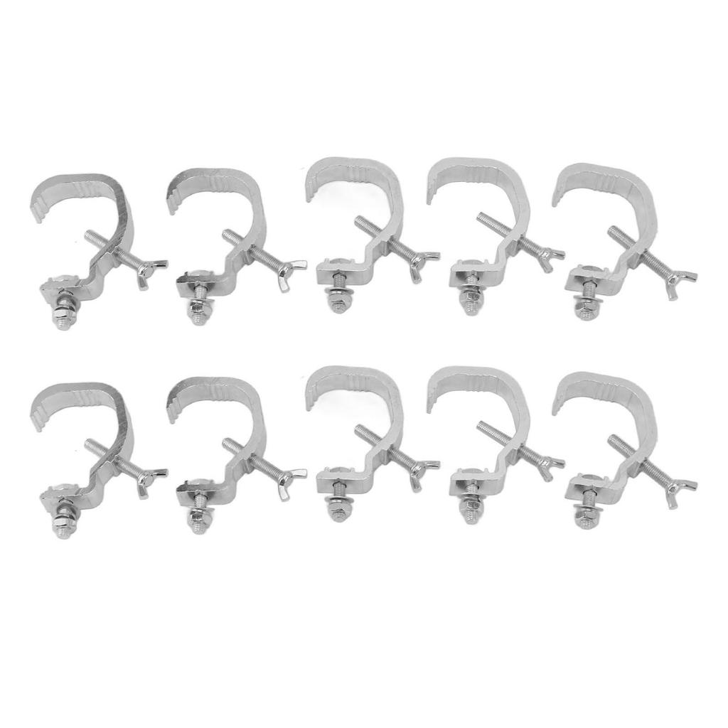 10PCS Stage Light Clamp 77lb Truss Clamp Aluminium Alloy Effortless Install Fits 30 to 52mm OD Pipe